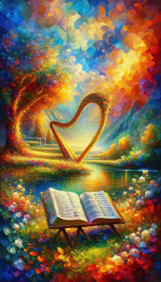vibrant, colorful, vertical, image, impressionism, symbolizes, psalms, bible, artistic, expressive, spiritual, inspirational, generated by ai, psalms, inspirational, inspirational, inspirational, inspirational, inspirational
