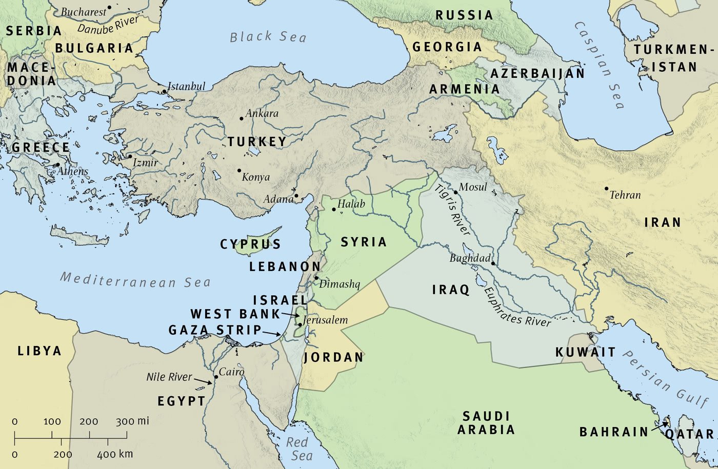 Map 1: The Middle East Today