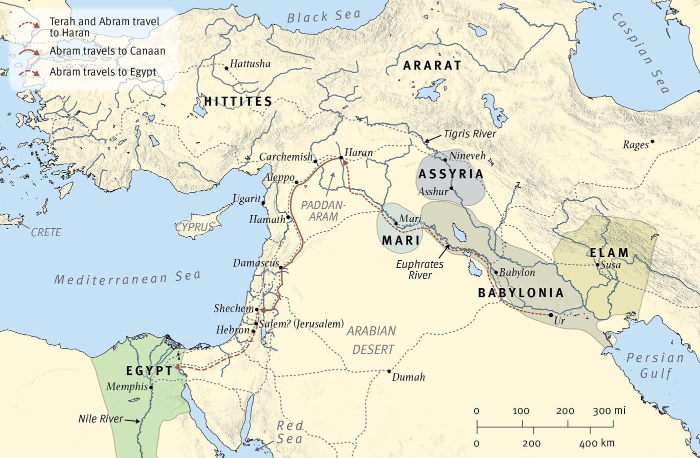 Map 2: The World of the Patriarchs