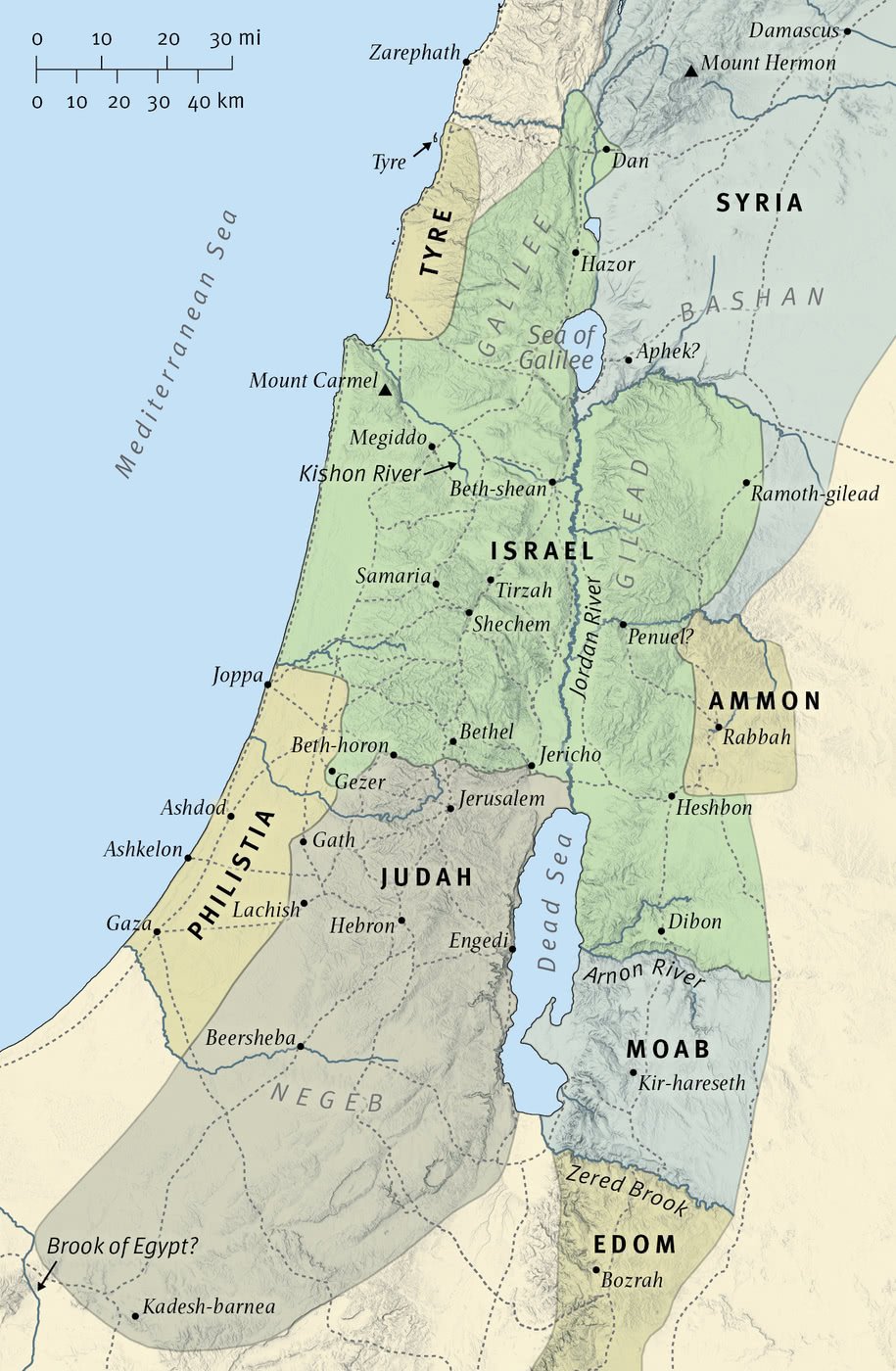 Map 6: The Kingdoms of Israel and Judah