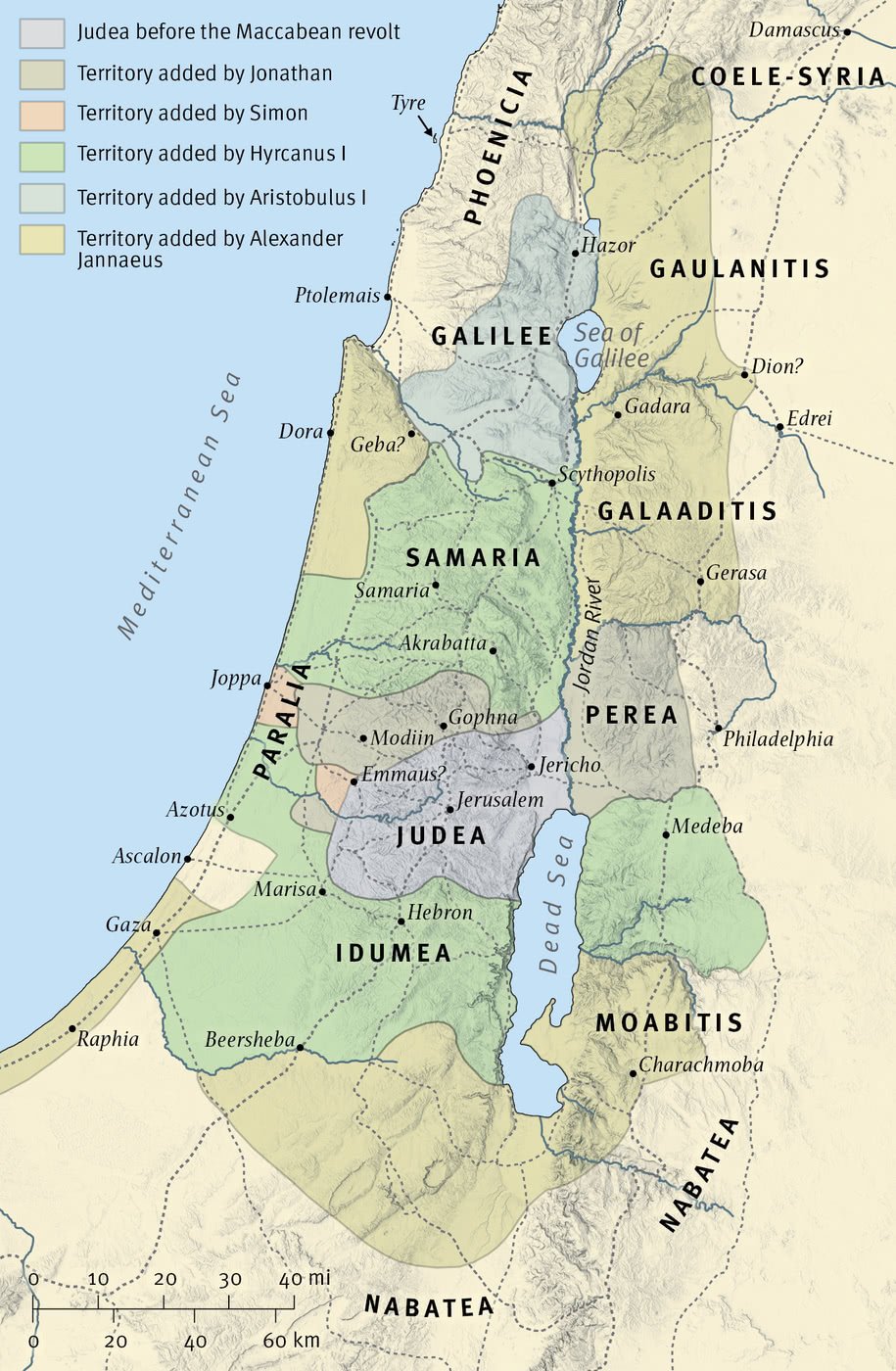 Map 9: Israel under the Maccabees